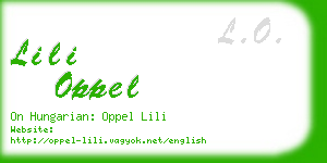 lili oppel business card